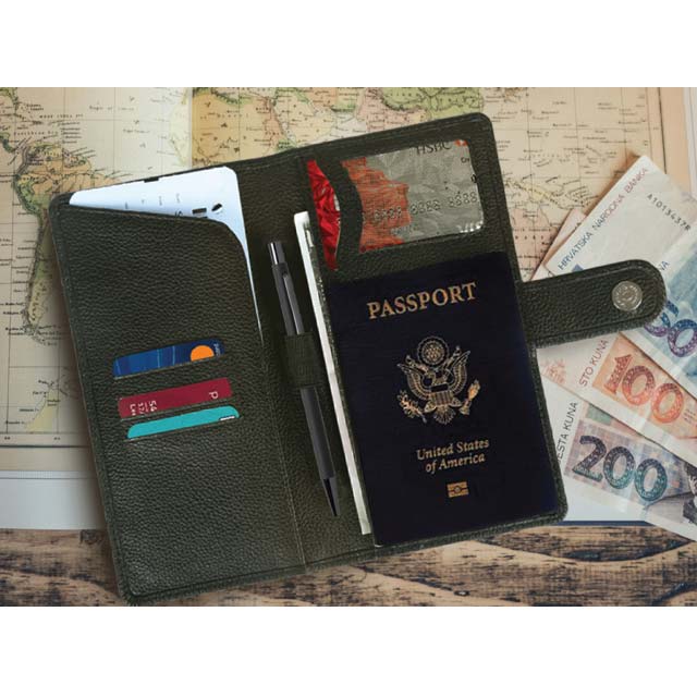 TONALA - SANTHOME Genuine Leather Wallet + Pen Set (Anti-microbial)