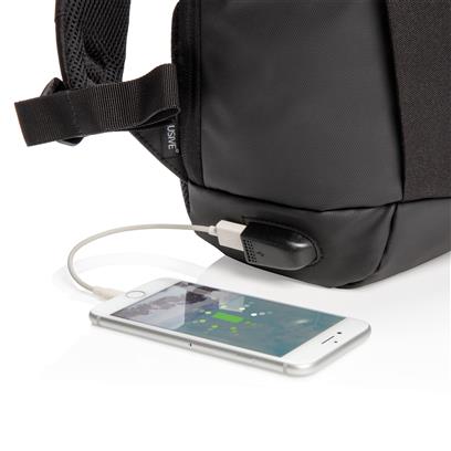 MADRID - XDXCLUSIVE RFID USB Laptop Backpack - Black