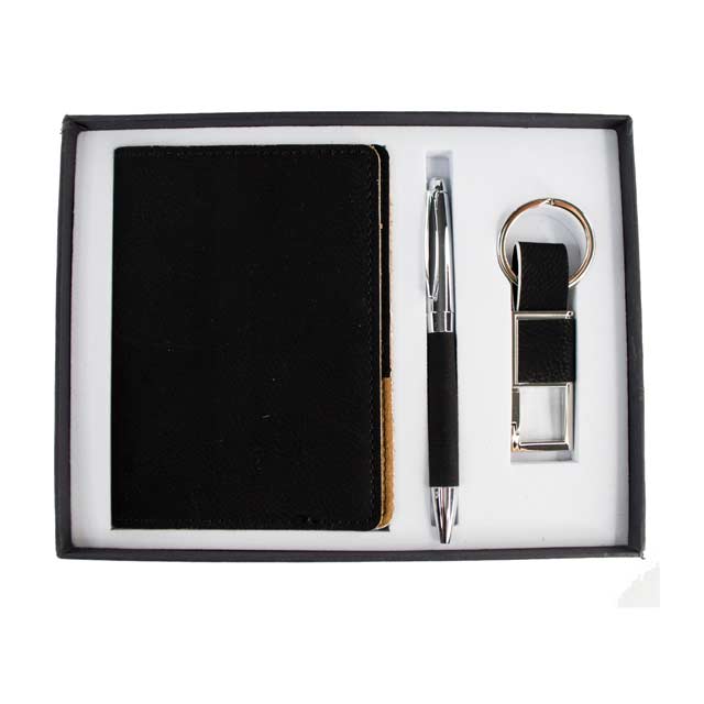 PINTIM - Giftology Set of Passport Holder, Metal Pen And Key Chain