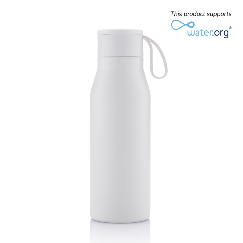 NEBRA - CHANGE Collection Vacuum Bottle with Loop - 600ml - White