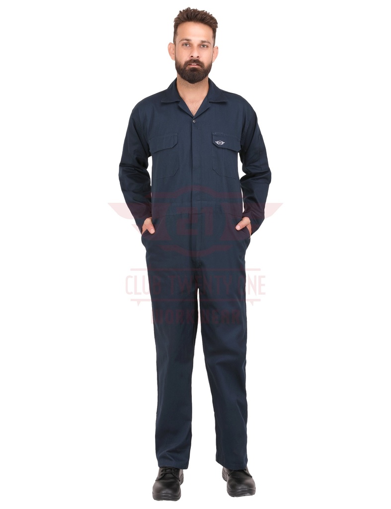 Austin Coverall
Color: Navy Blue
Fabric: Pre Shrunk 100% Cotton
GSM: 210