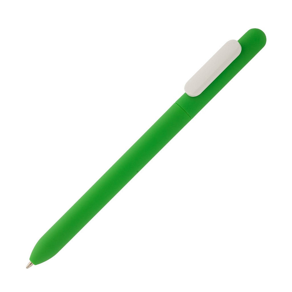 TORCY - Rubberized Pen With Sliding Clip - Green