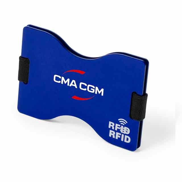 Card Holder With RFID Blocking Technology - Blue