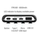 NACKA -  @memorii 8000mAh Wireless Powerbank with Light-Up Logo
