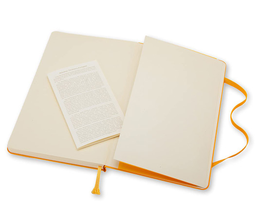 Moleskine Classic Large Ruled Hard Cover Notebook - Orange Yellow