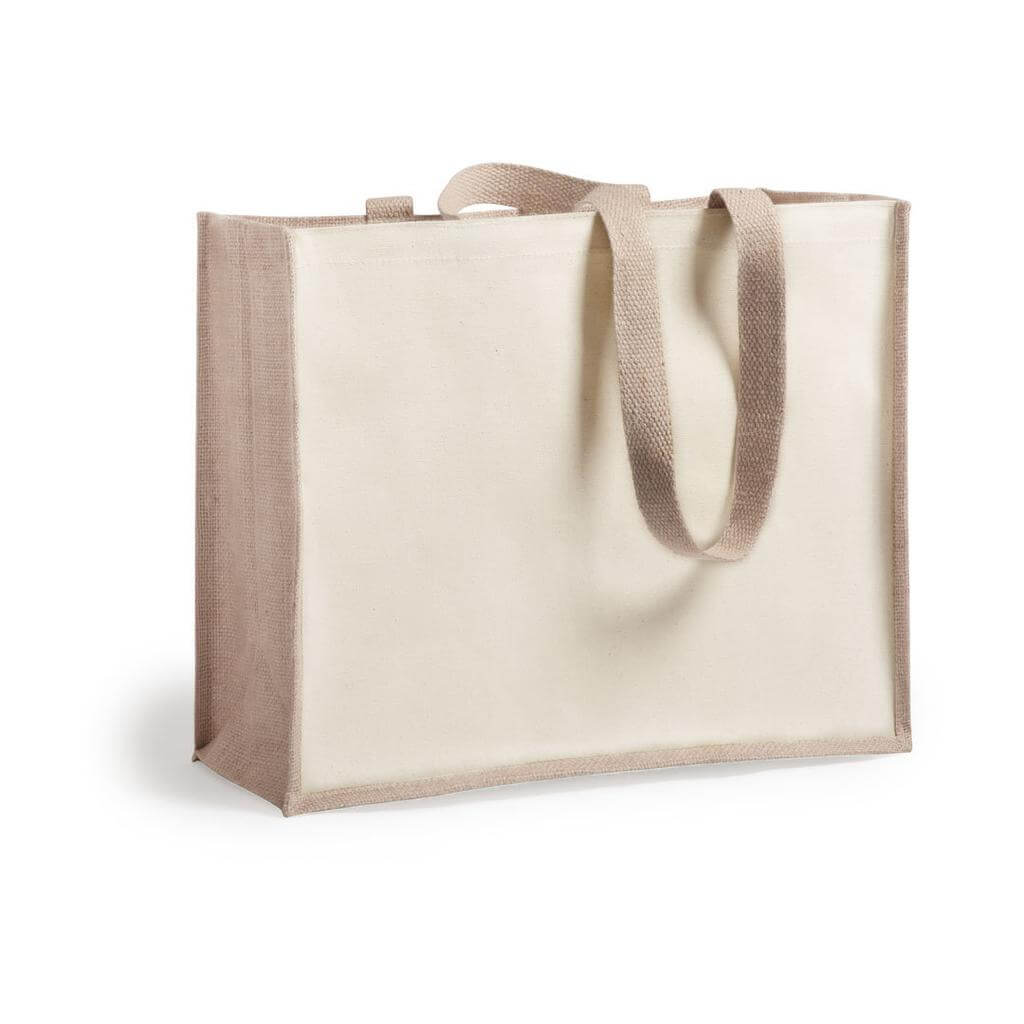 FRUNZA - Jute Bag with Two-Sided Canvas