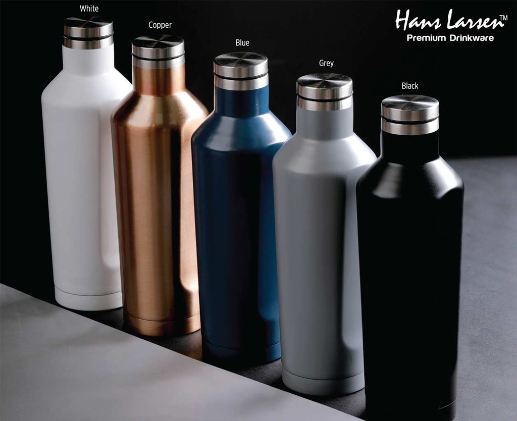 GALATI - Hans Larsen Double Wall Stainless Steel Water Bottle - Grey