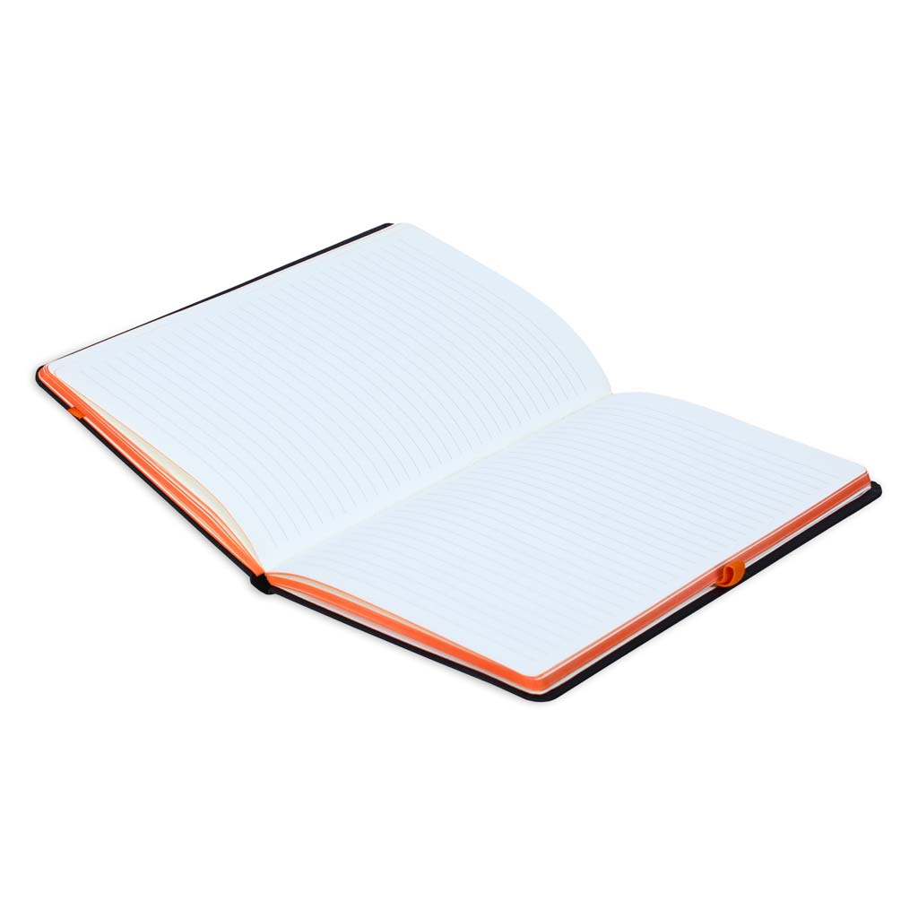 SUKH - SANTHOME A5 Hardcover Ruled Notebook Black-Orange