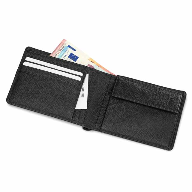 Moleskine Classic Match Genuine Leather Wallet - Black