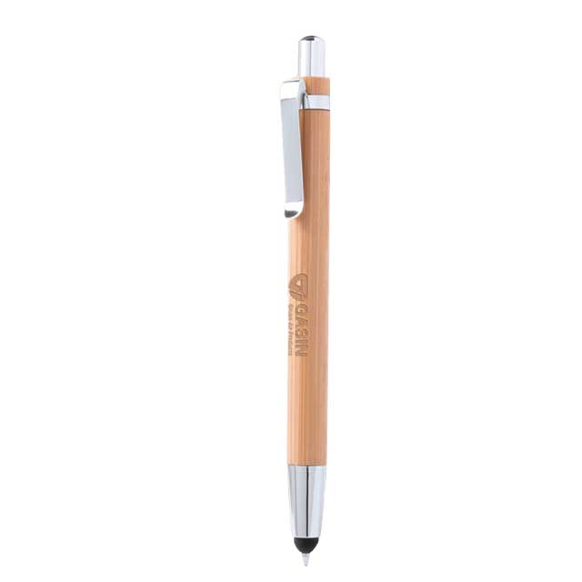 Set Of Bamboo Push-up Mechanism Ball Pen And Mechanical Pencil