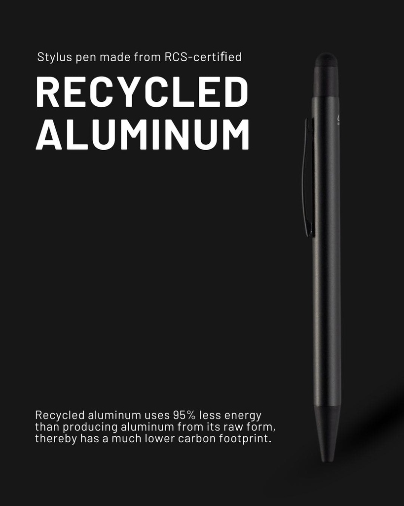MASSA - Recycled Aluminum Ball Pen - Black