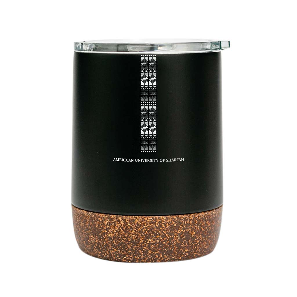 Vacuum insulated cork base coffee mug 180ml - Black