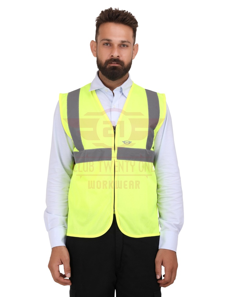 Denver Vest
Color: Yellow
Fabric: Light weight Plain Polyester
GSM: 110