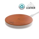 [ITWC 1139] ANZIO - Recycled Leather 15W Wireless Charger - White/Tan