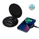 OSLO - @memorii Recycled 15W Wireless Charger Multi - Cable Set - Black