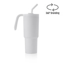 FORZA 360 - Hans Larsen Recycled Stainless Steel/PP Tumbler with 360 Branding - White