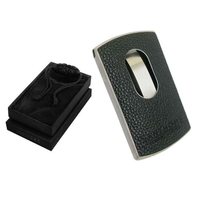 LITHIS -  SANTHOME Genuine Leather & Metal Cardholder