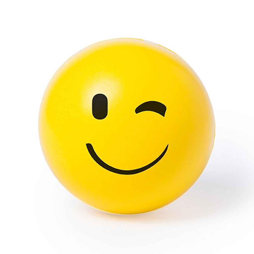 Soft Anti-stress Ball With Fun Emoji Designs - Wink