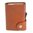 MARALIK - c-secure Classic Italian Leather RFID Wallet Chestnut