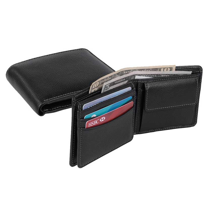 TOLUCA - SANTHOME Men&#39;s Wallet In Genuine Leather (Anti-microbial)
