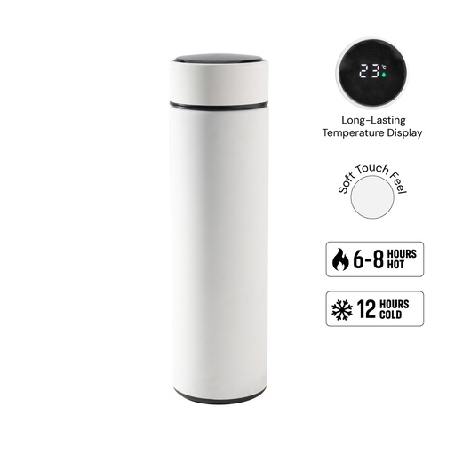 [DWGL 3299] WAHA - Giftology Thermal Flask with LED Temperature Display 500ml - White