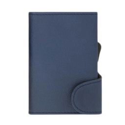 [LASN 602] VITL - SANTHOME PU Cardholder Wallet Navy Blue